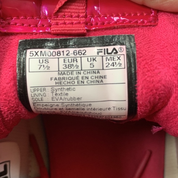 Fila Women's Disruptor II Liquid Luster Sneakers- Berry - Picture 5 of 5